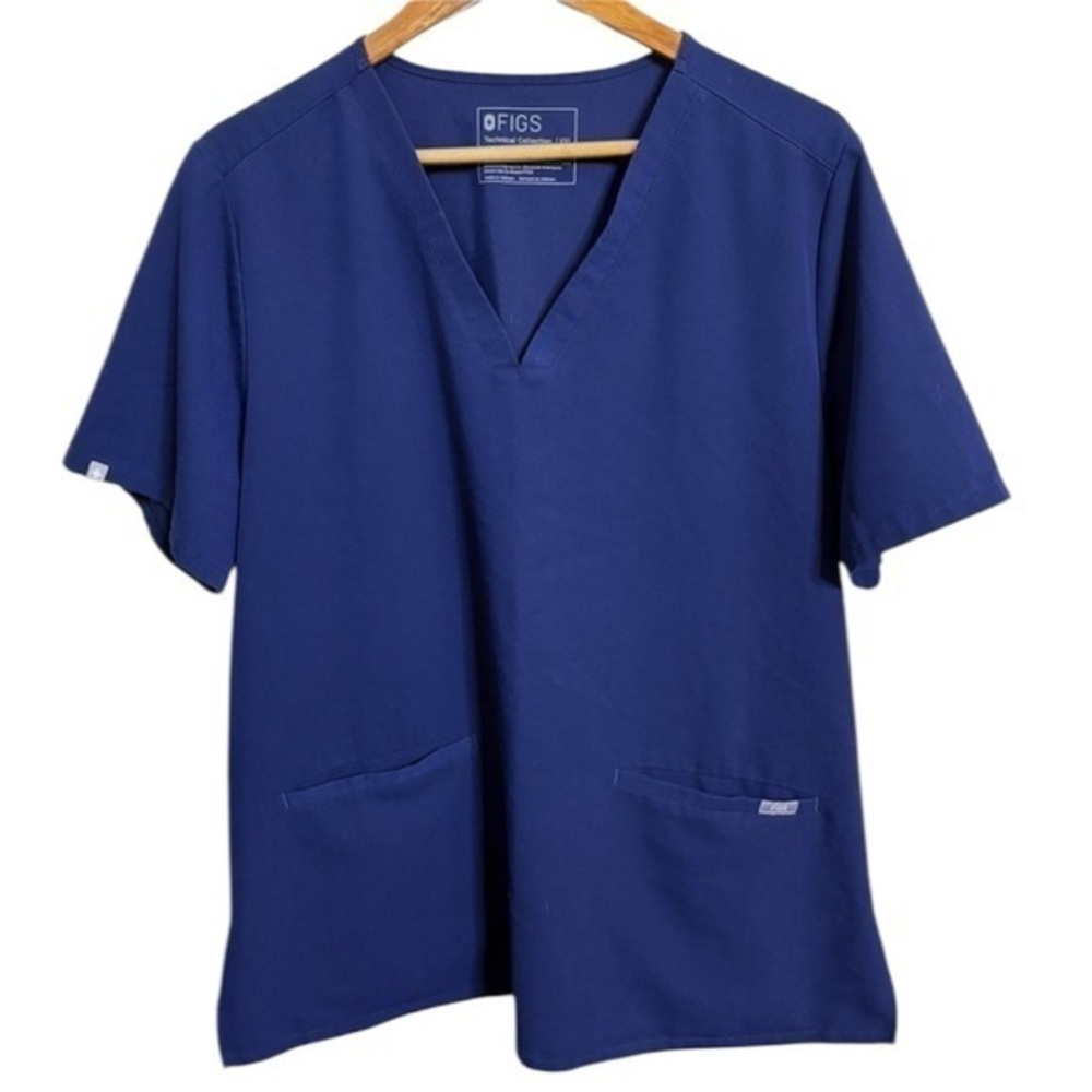 Figs XXL Blue V-Neck Scrub Top